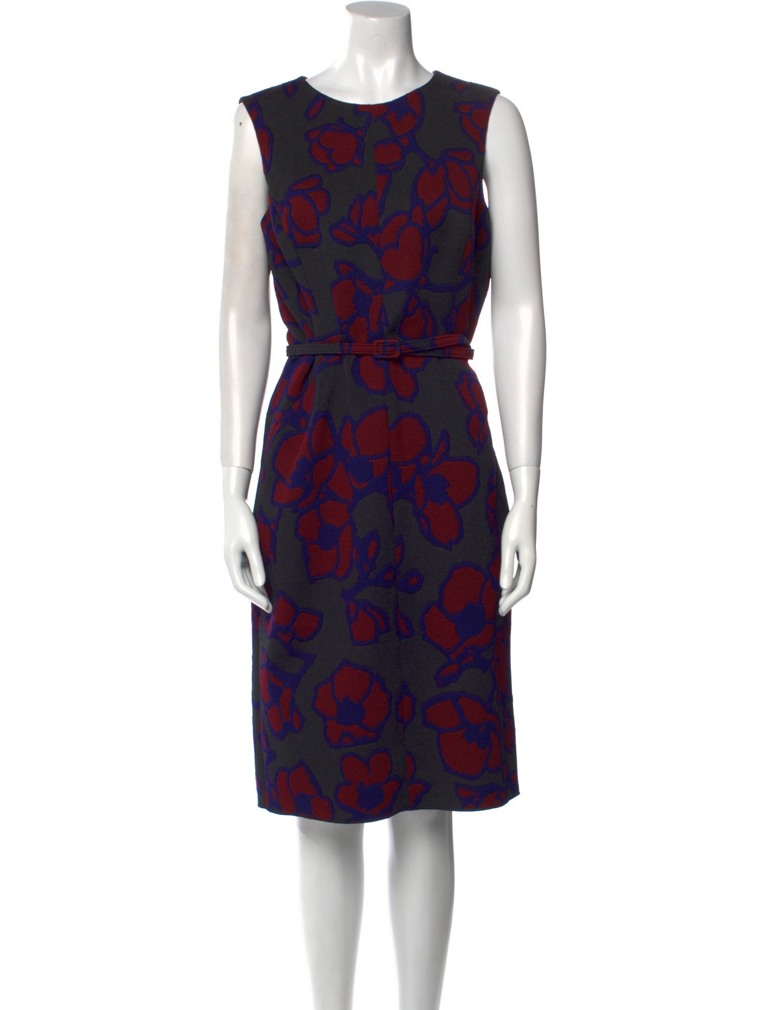 Oscar de la Renta Wool Knee-Length Dress