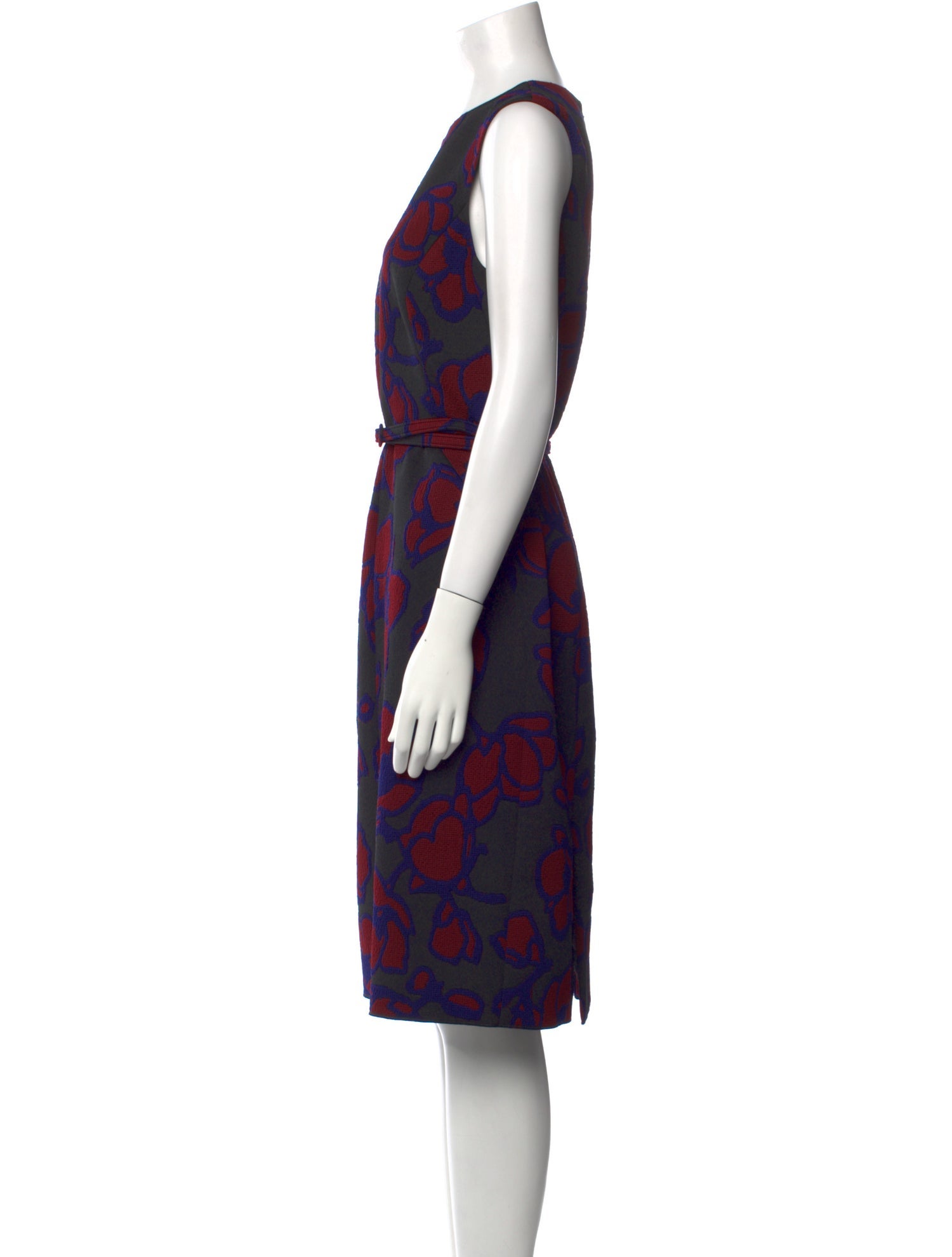Oscar de la Renta Wool Knee-Length Dress