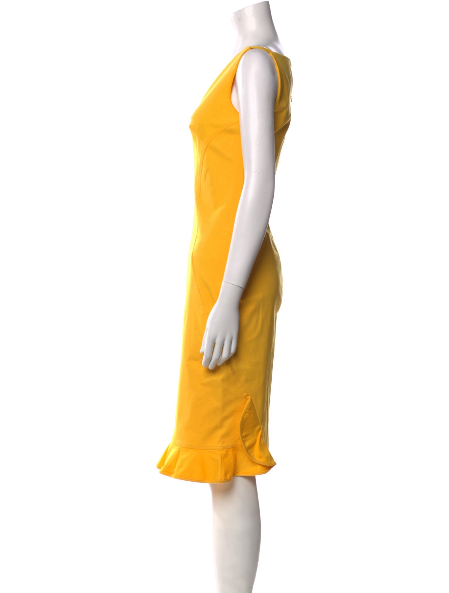 Oscar de la Renta V-Neck Knee-Length Dress