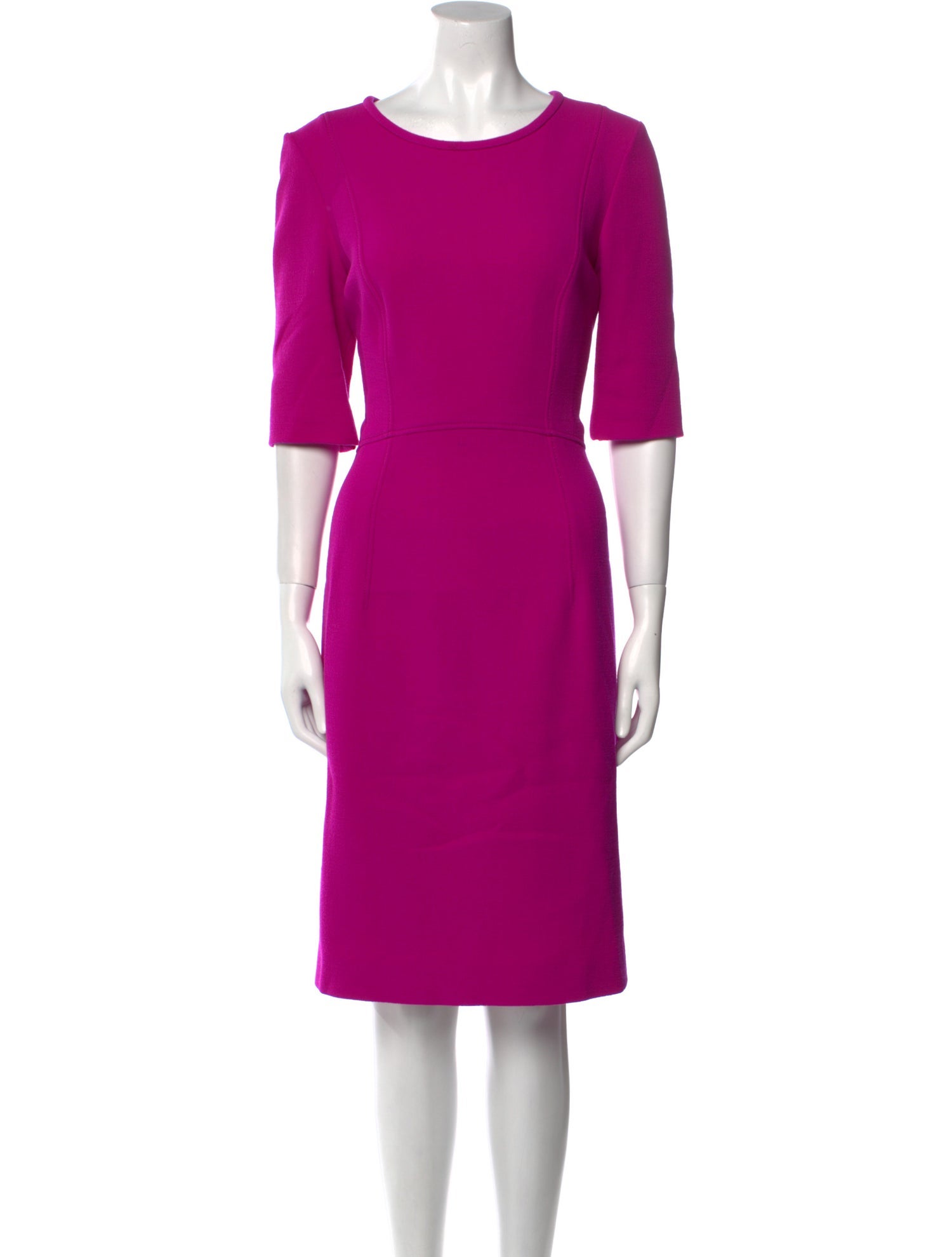 Oscar de la Renta Virgin Wool Knee-Length Dress