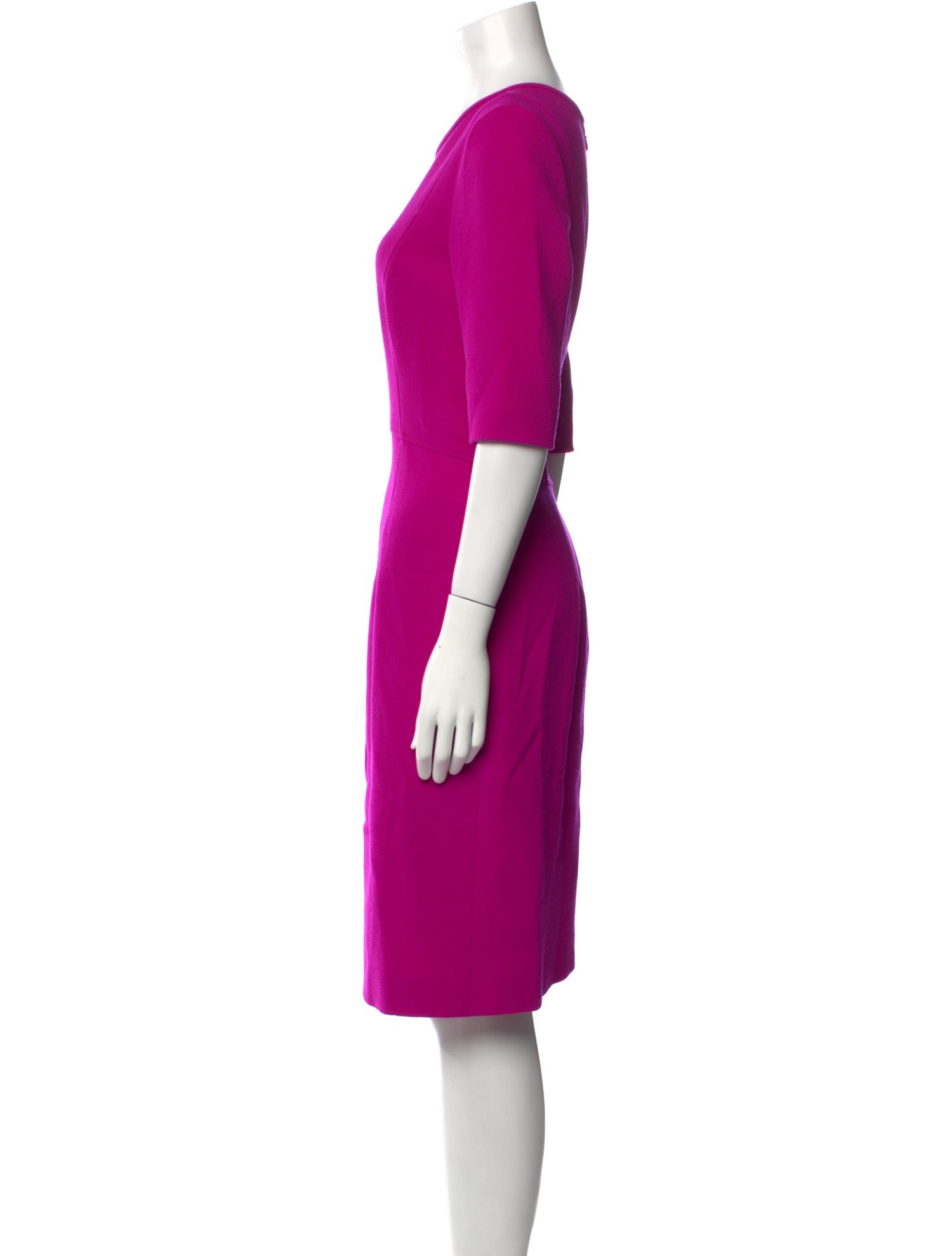 Oscar de la Renta Virgin Wool Knee-Length Dress