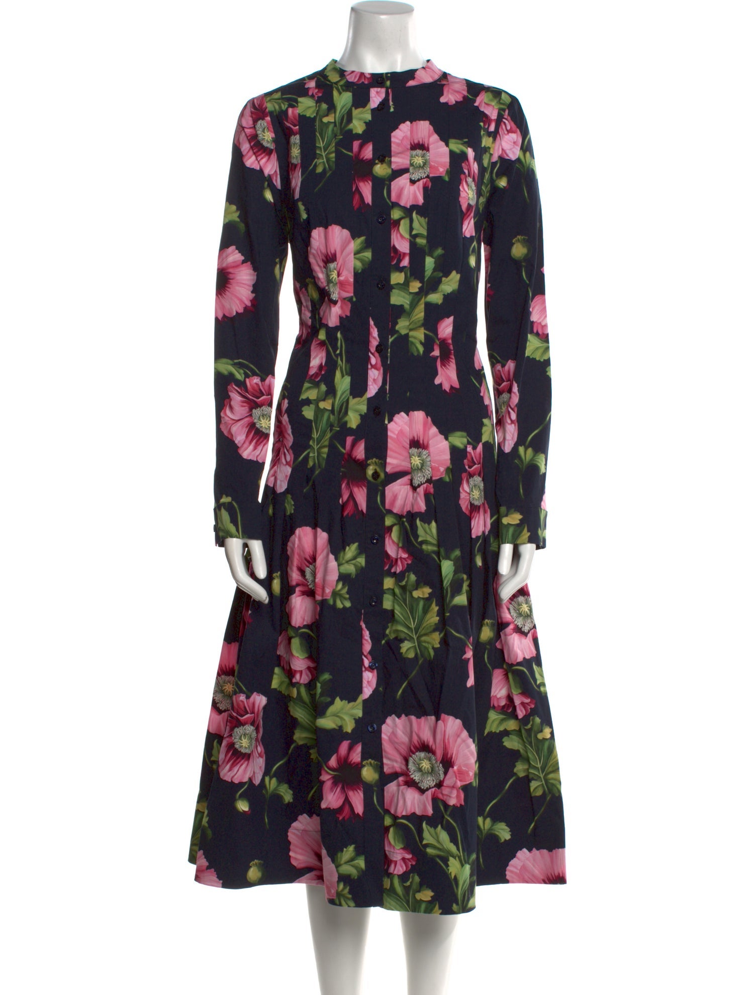 Oscar de la Renta Floral Print Long Dress w/ Tags
