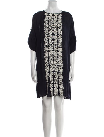 Oscar de la Renta Silk Knee-Length Dress