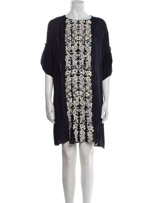 Oscar de la Renta Silk Knee-Length Dress