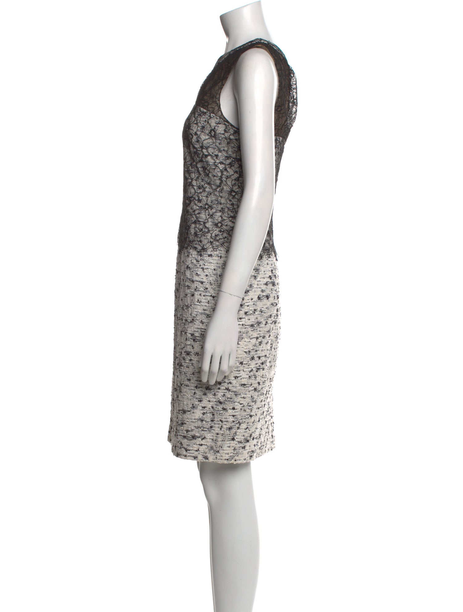 Oscar de la Renta Virgin Wool Knee-Length Dress
