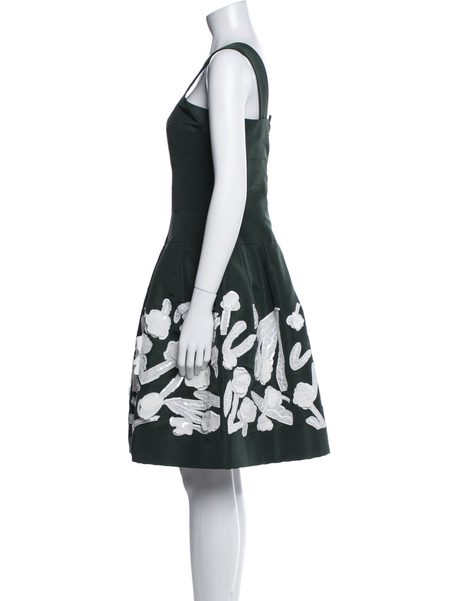 Oscar de la Renta Silk Knee-Length Dress