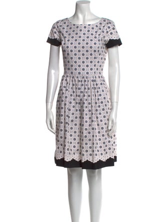 Oscar de la Renta Printed Knee-Length Dress