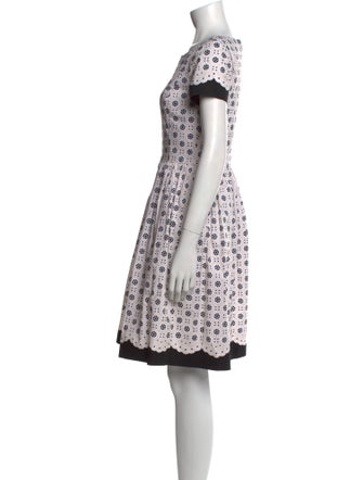 Oscar de la Renta Printed Knee-Length Dress