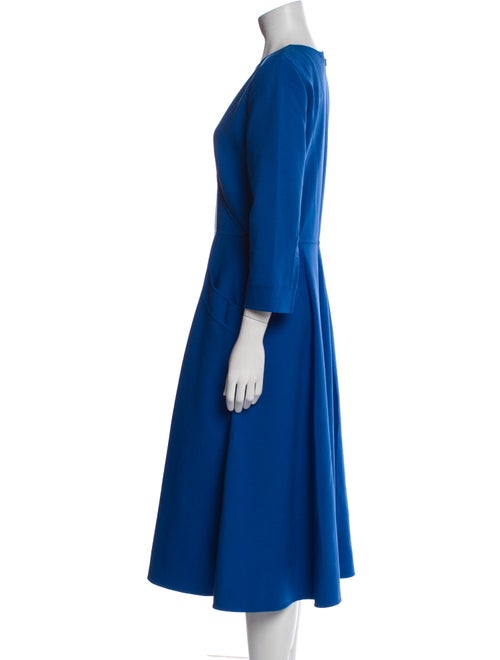 Oscar de la Renta Virgin Wool Midi Length Dress