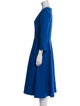 Oscar de la Renta Virgin Wool Midi Length Dress