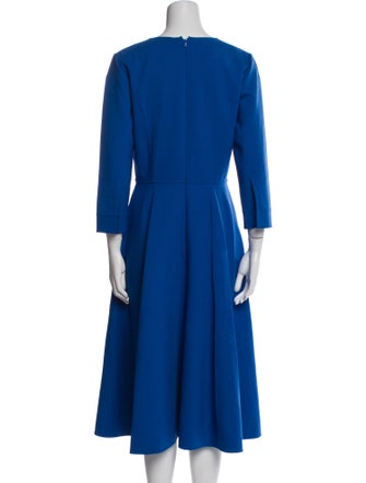 Oscar de la Renta Virgin Wool Midi Length Dress
