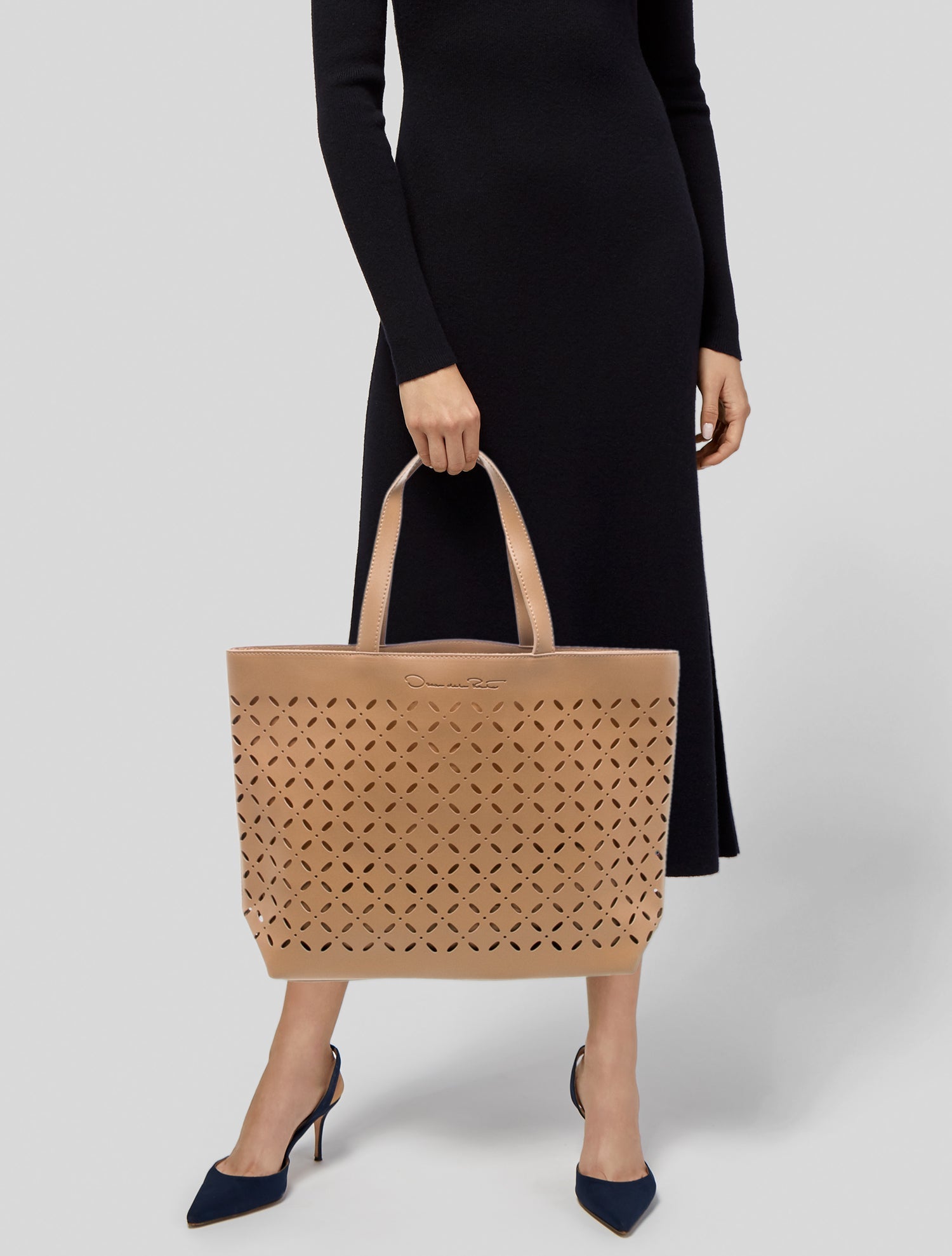 Oscar de la Renta Leather Tote