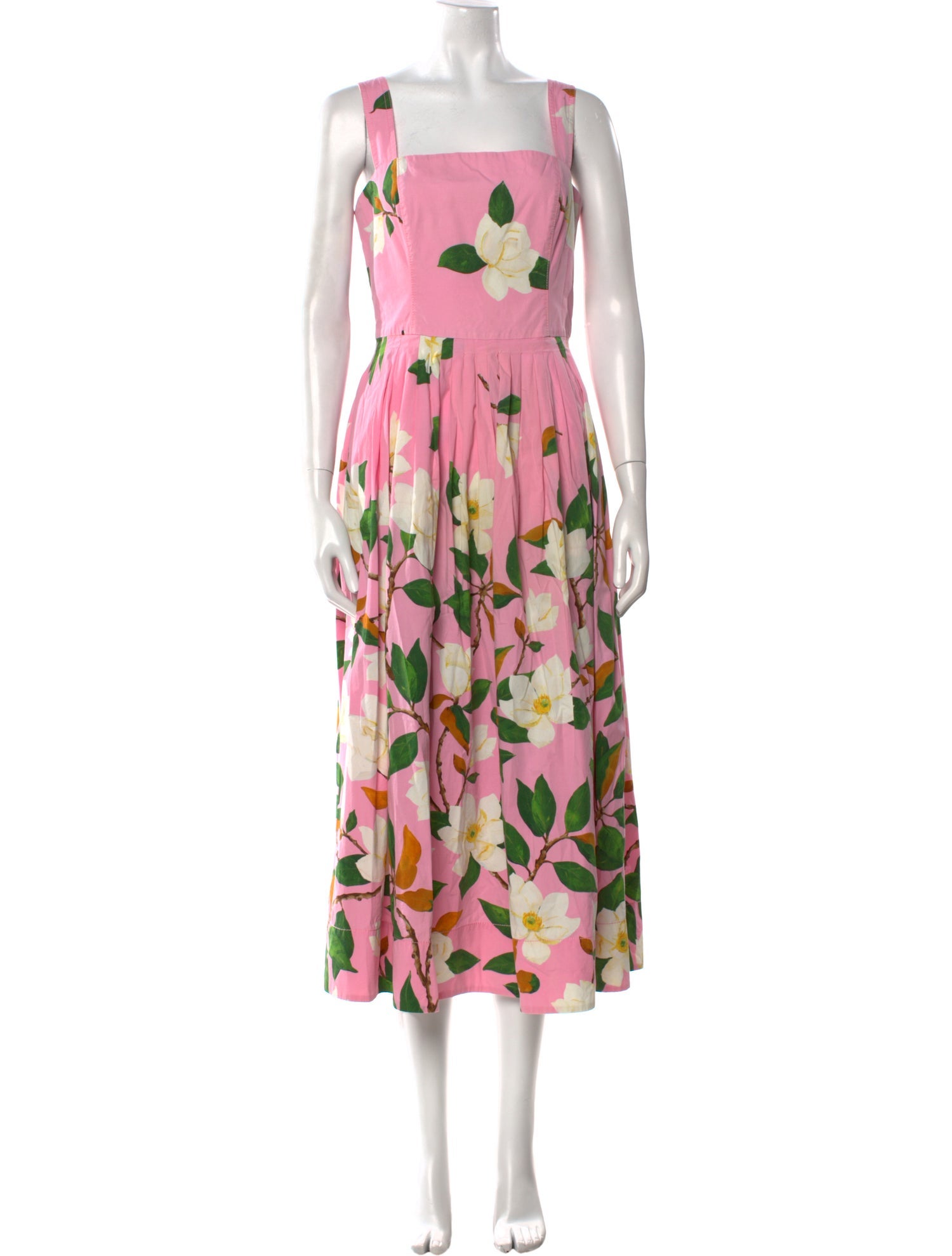 Oscar de la Renta Floral Print Long Dress