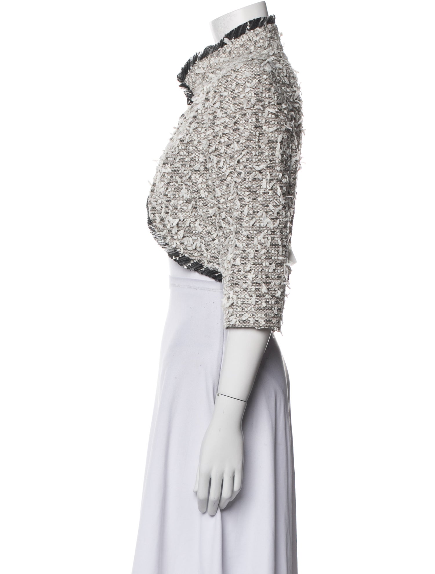 Oscar de la Renta Wool Printed Coat