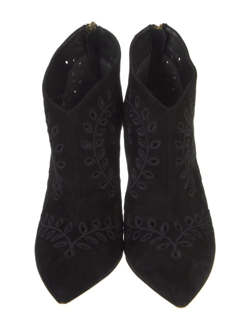 Oscar de la Renta Suede Patterned Boots