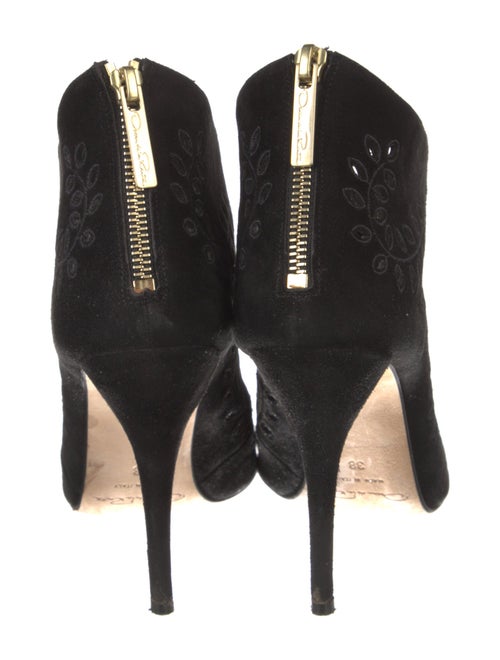 Oscar de la Renta Suede Patterned Boots