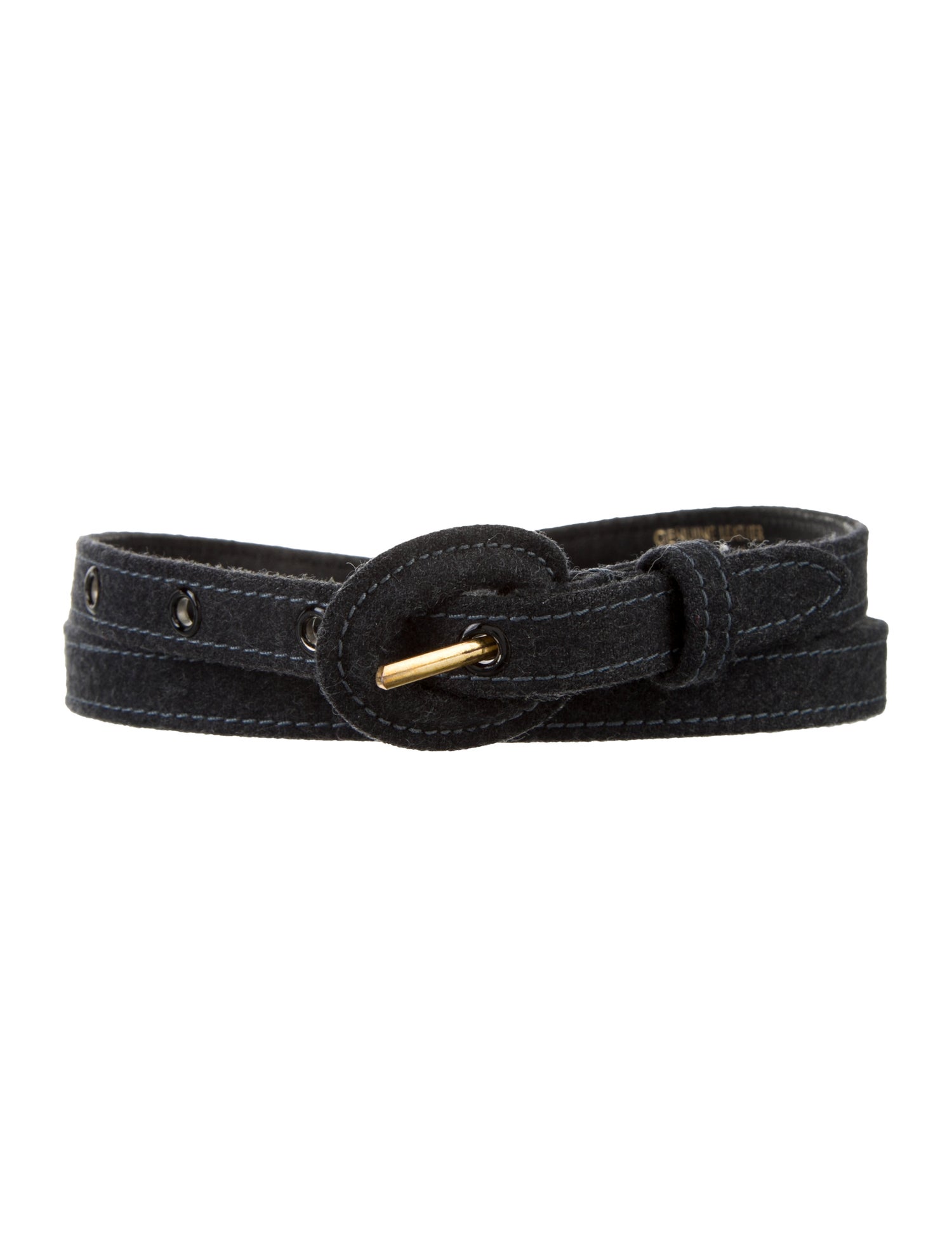 Oscar de la Renta Skinny Suede Belt