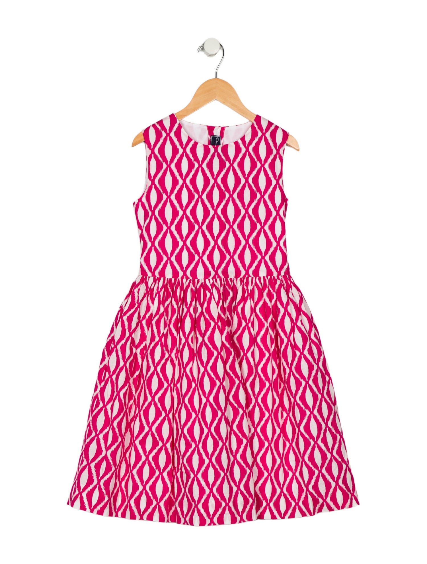 Oscar de la Renta kids girls' pink and white dress