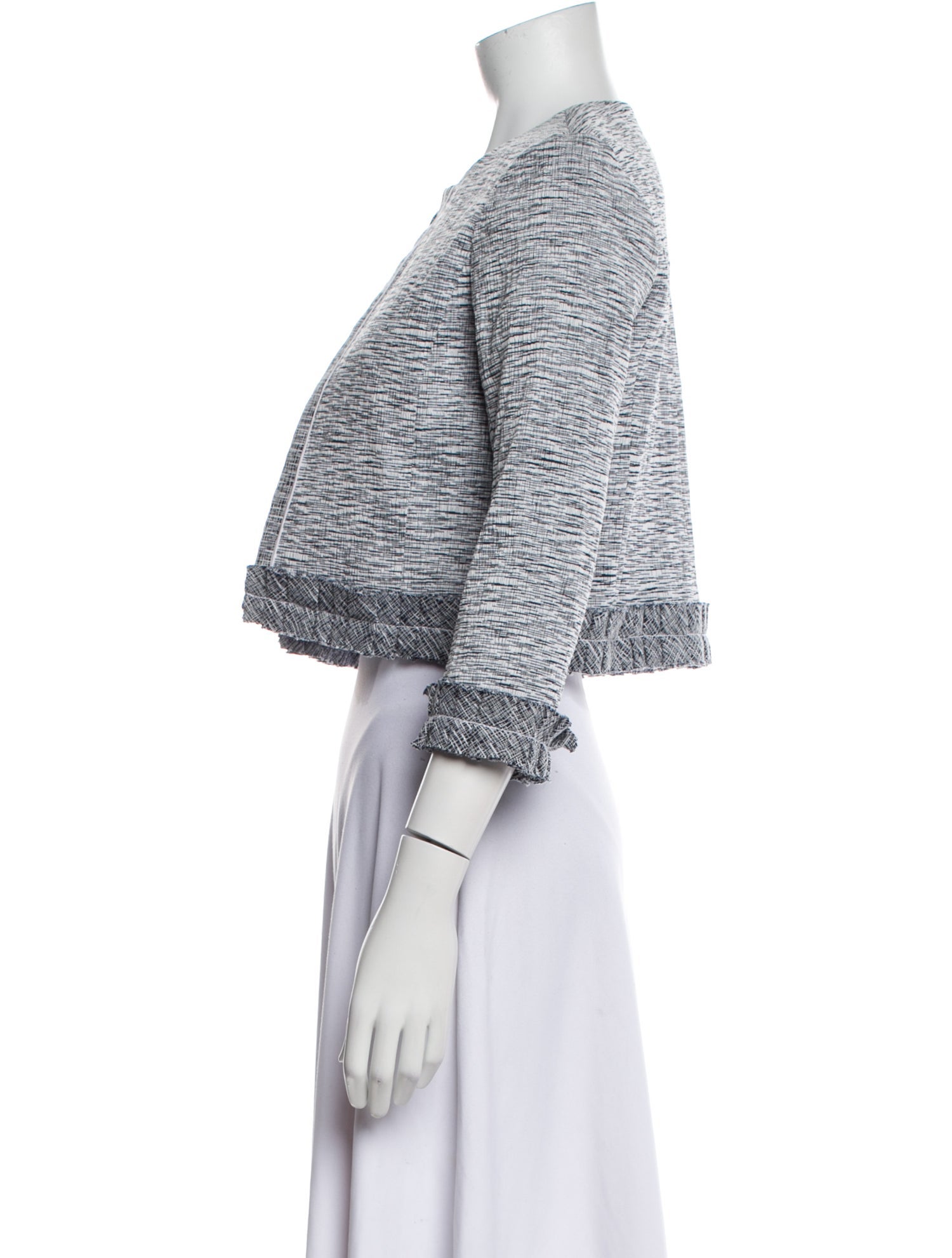 Oscar de la Renta Tweed Pattern Evening Jacket