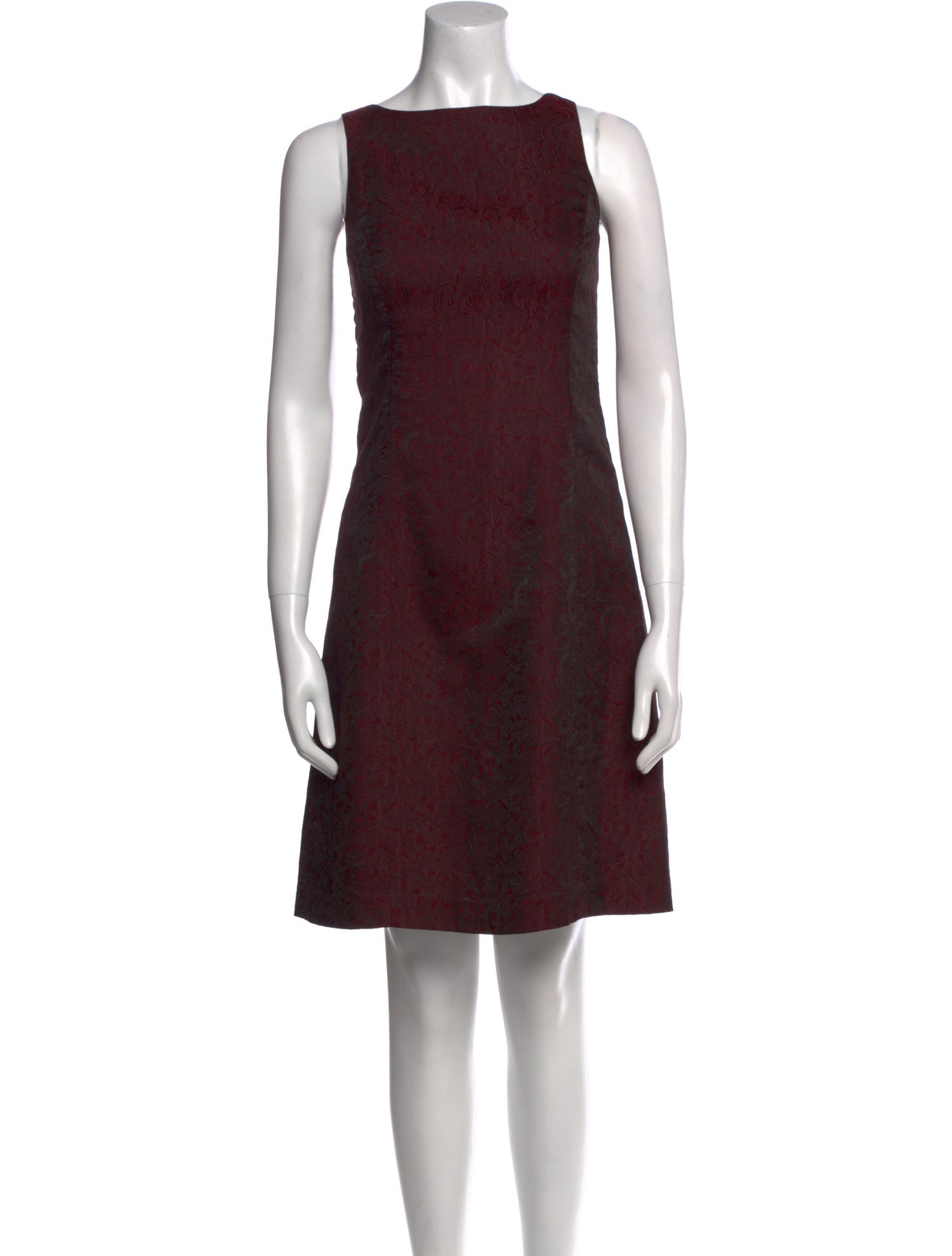 Oscar by Oscar de la Renta Bateau Neckline Mini Dress