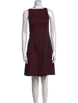 Oscar by Oscar de la Renta Bateau Neckline Mini Dress