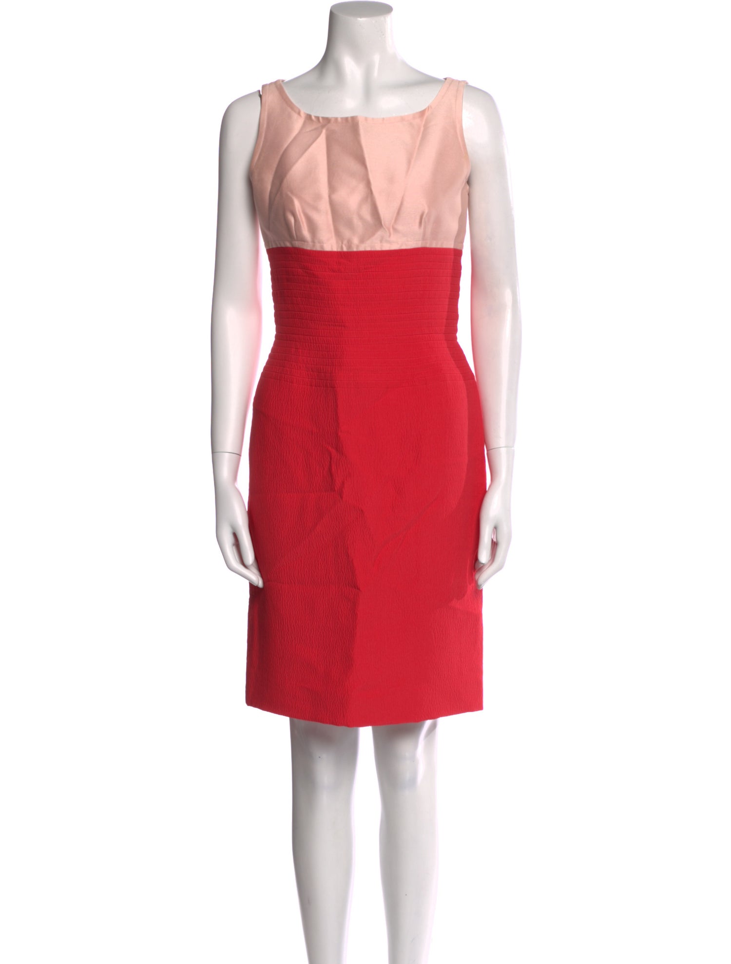 Oscar de la Renta Bateau Neckline Mini Dress