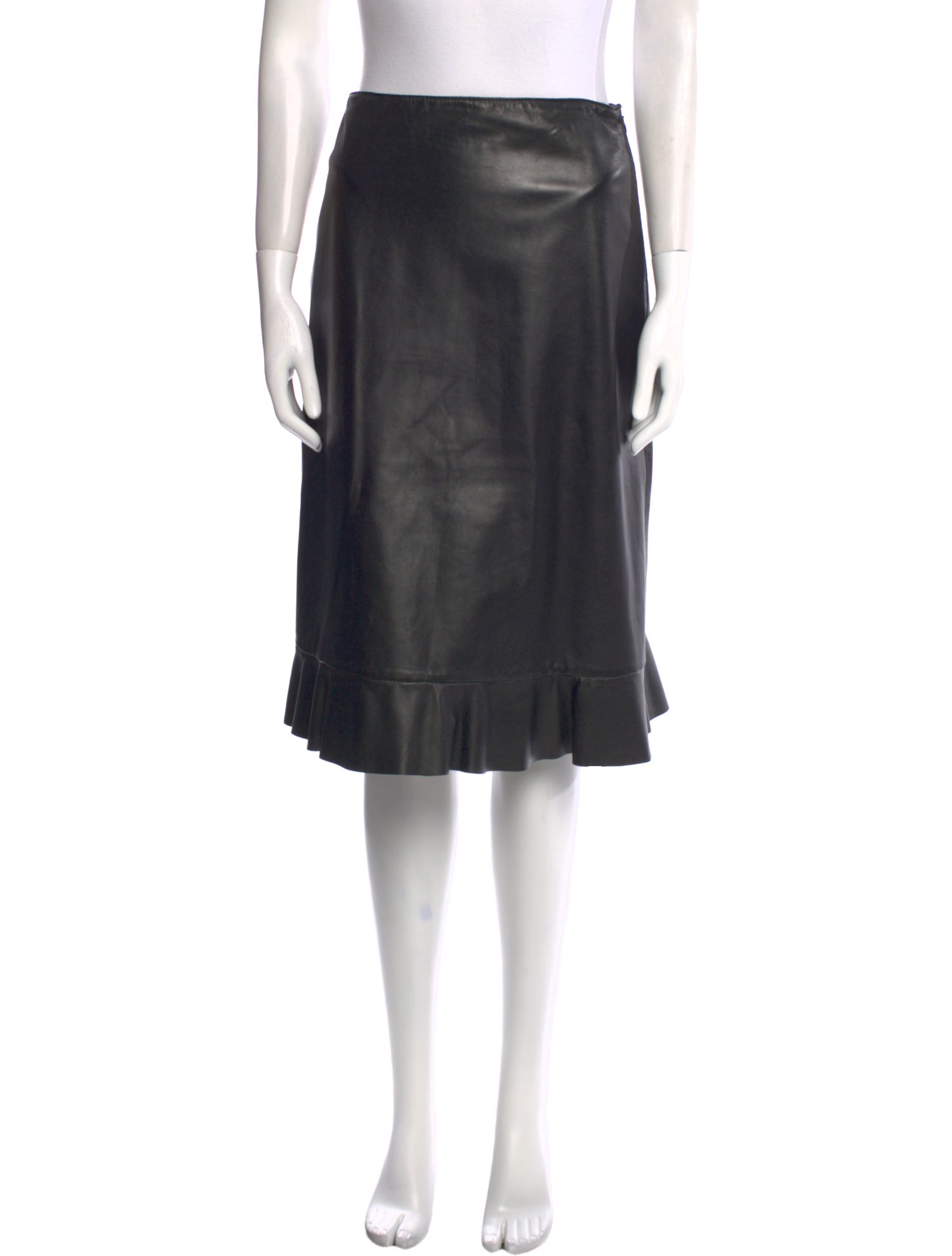 Oscar de la Renta Ruffle Embellishment Knee-Length Skirt