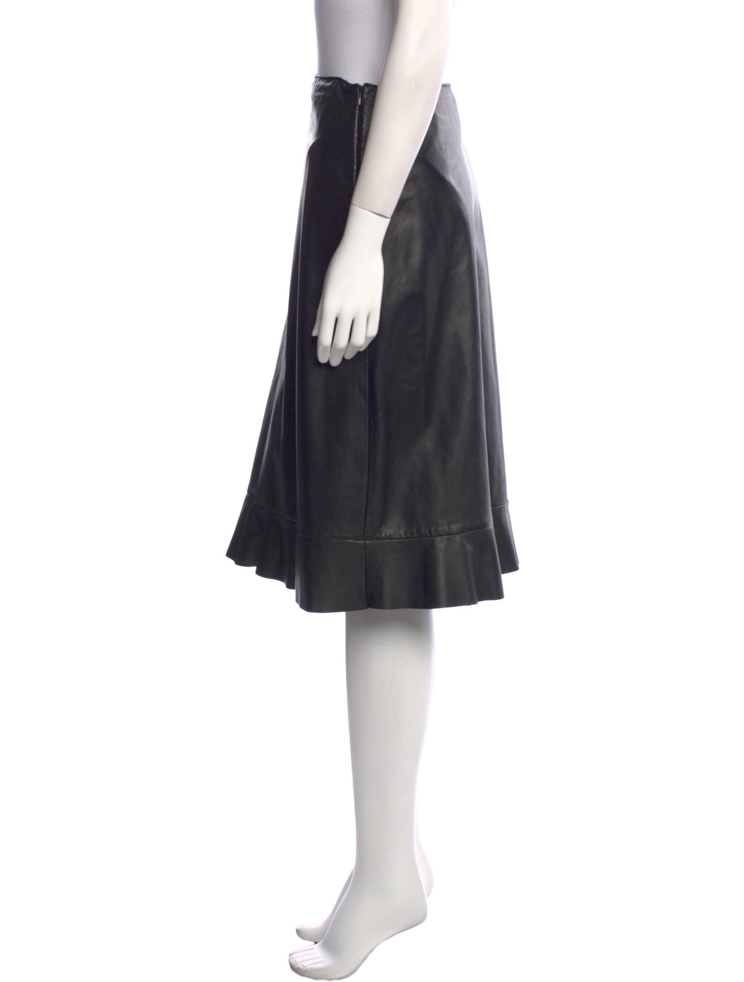 Oscar de la Renta Ruffle Embellishment Knee-Length Skirt