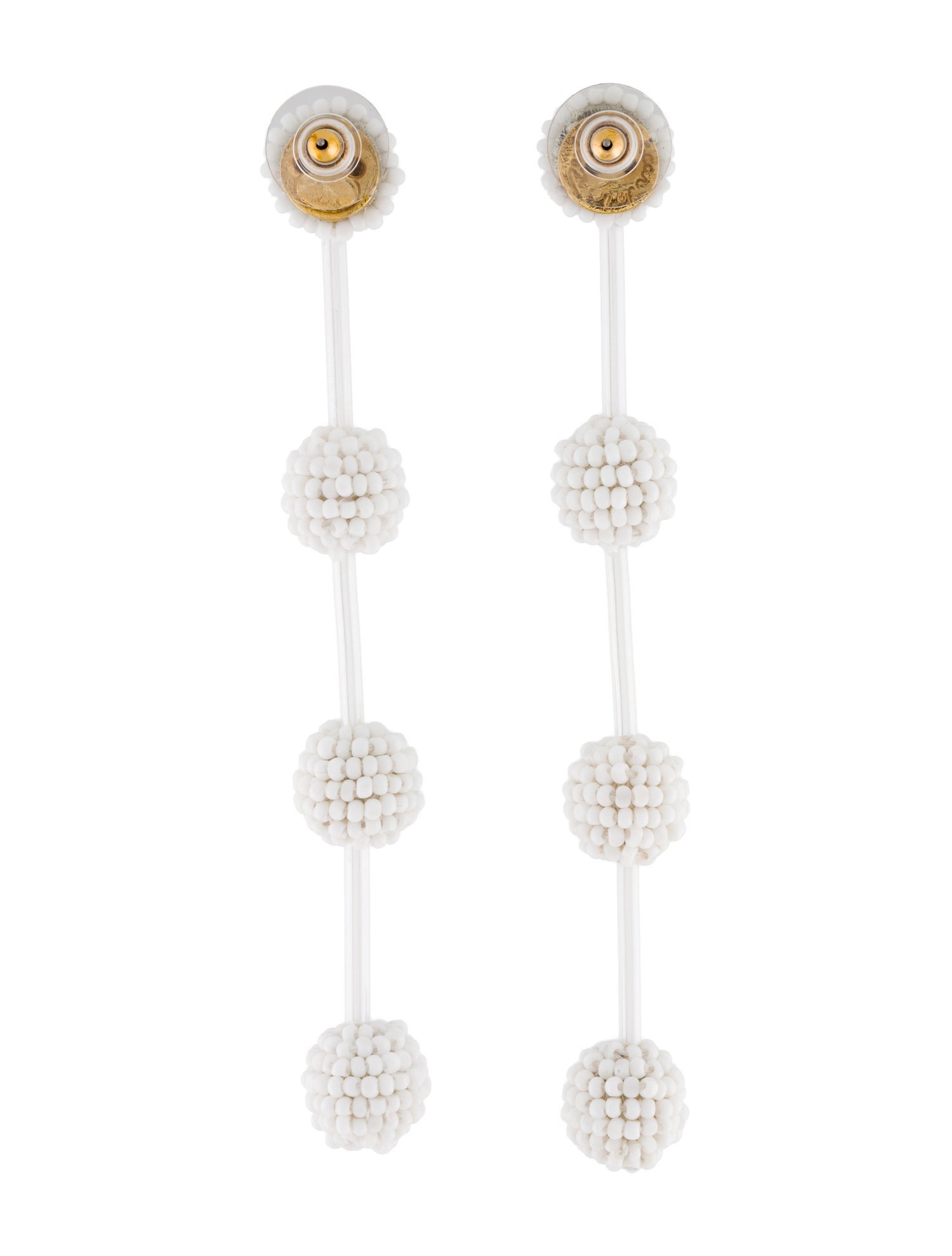 Oscar de la Renta Bead Drop Earrings