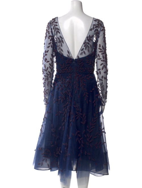 Oscar de la Renta Silk Midi Length Dress