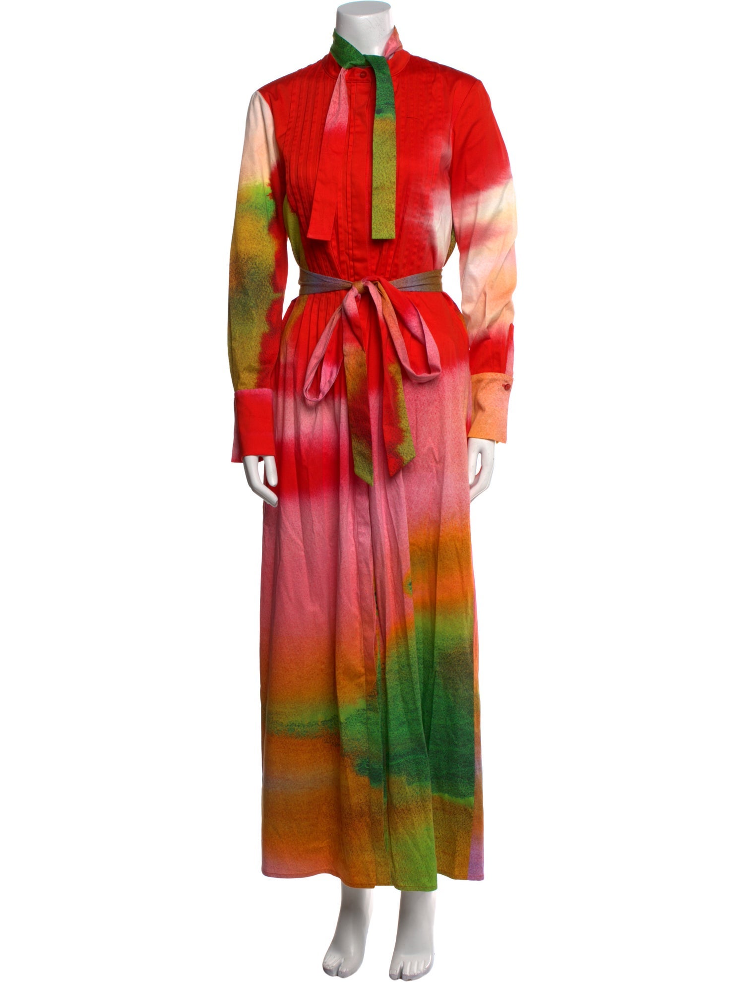 Oscar de la Renta Printed Long Dress