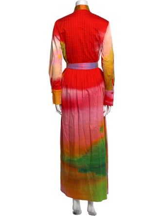 Oscar de la Renta Printed Long Dress