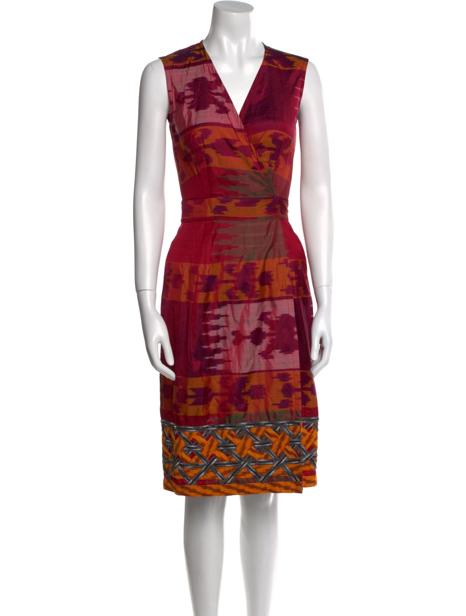Oscar de la Renta Silk Knee-Length Dress
