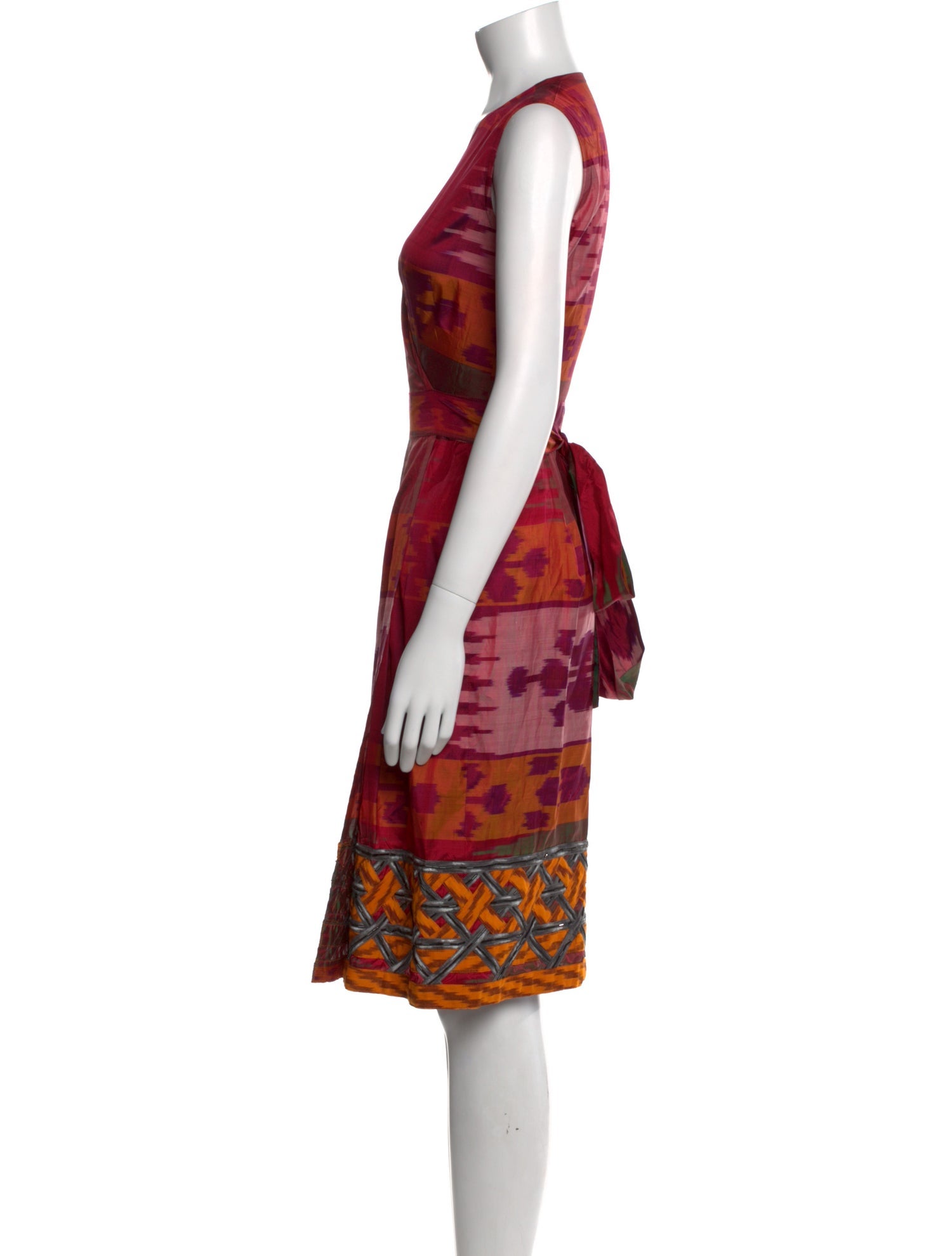 Oscar de la Renta Silk Knee-Length Dress