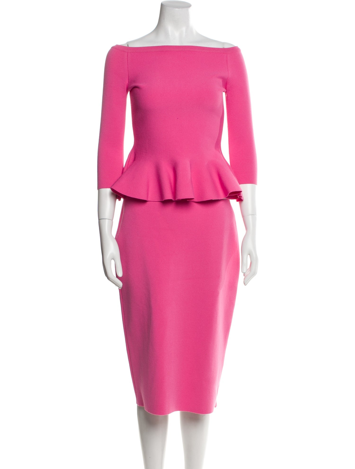 Oscar de la Renta Ruffle Embellishment Skirt Set