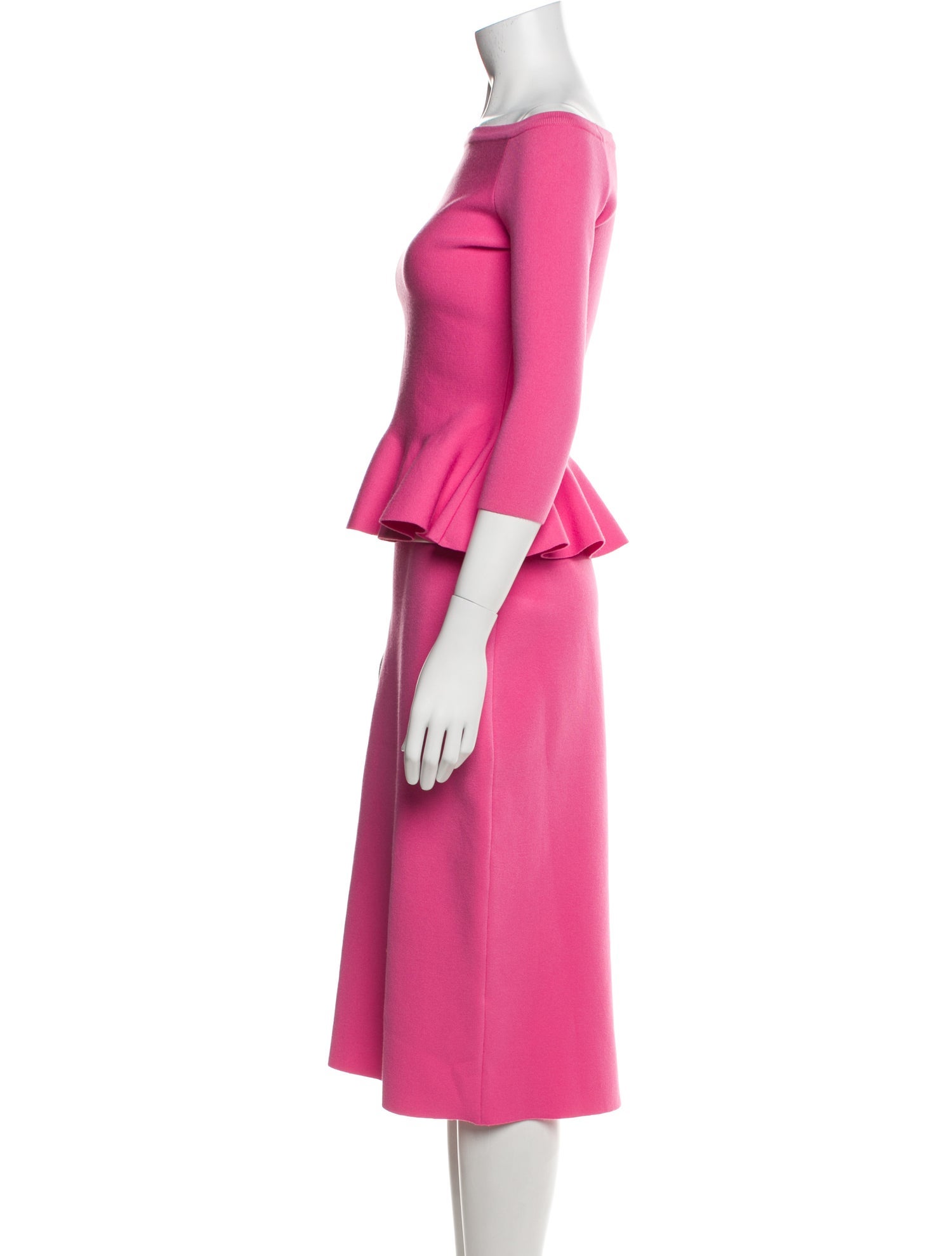 Oscar de la Renta Ruffle Embellishment Skirt Set