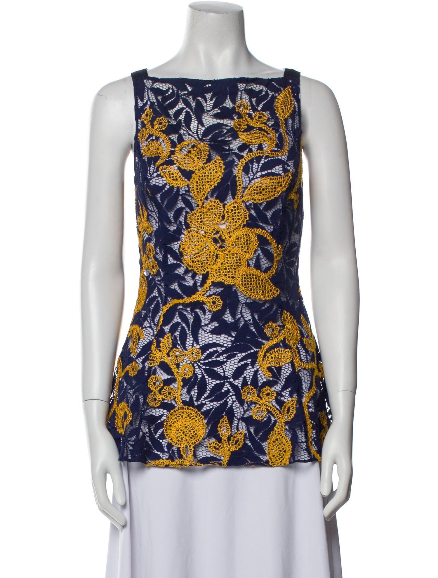Oscar de la Renta Silk Printed Top