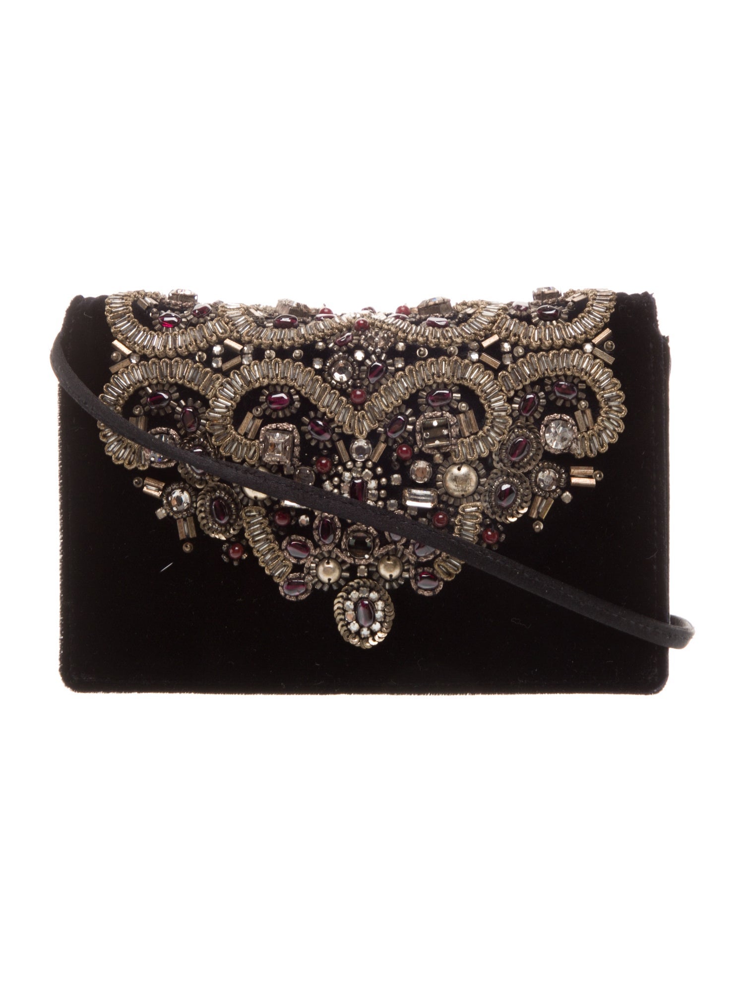 Oscar de la Renta Velvet Shoulder Bag