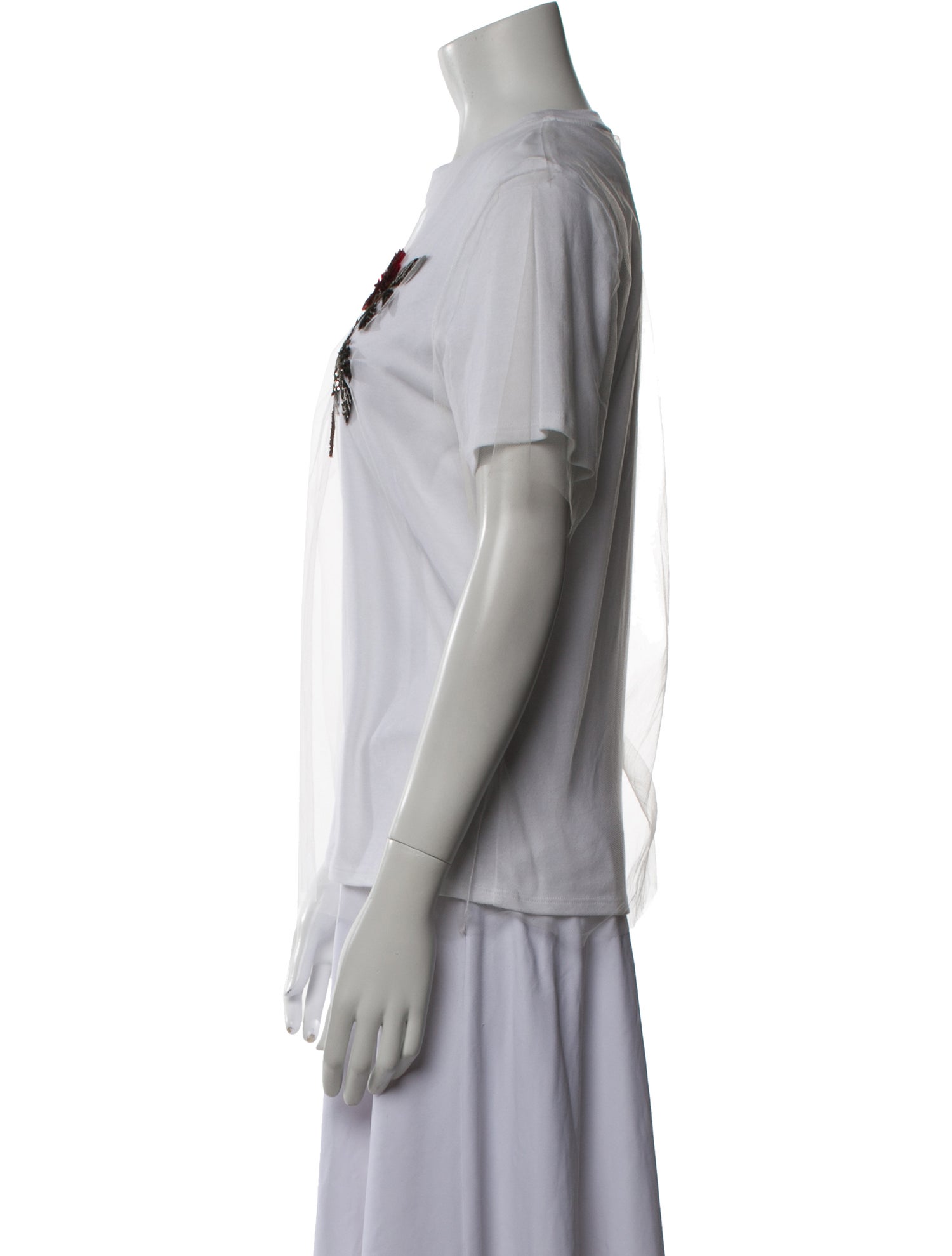 Oscar de la Renta Graphic Print Crew Neck T-Shirt