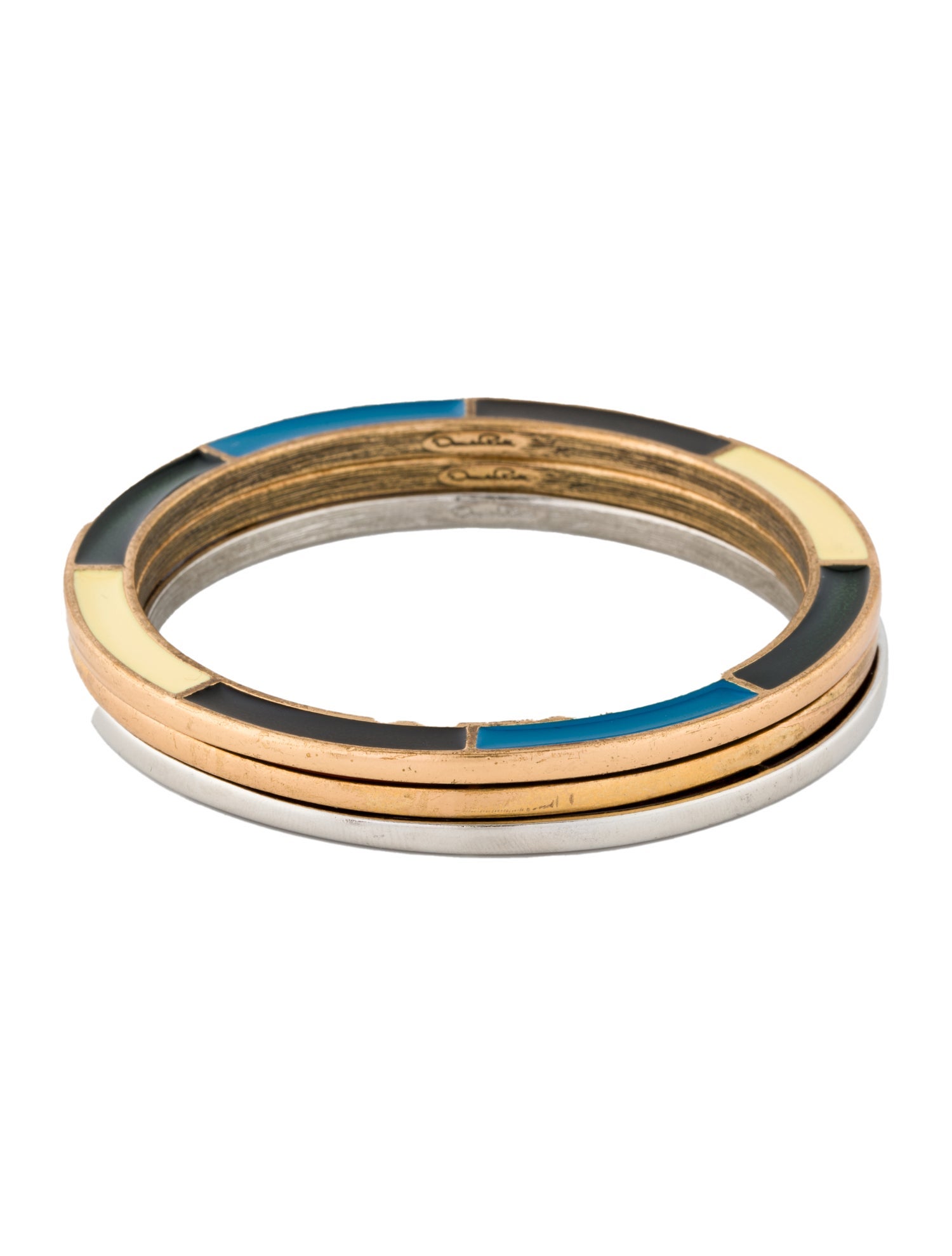 Oscar de la Renta Enamel Bangle Set