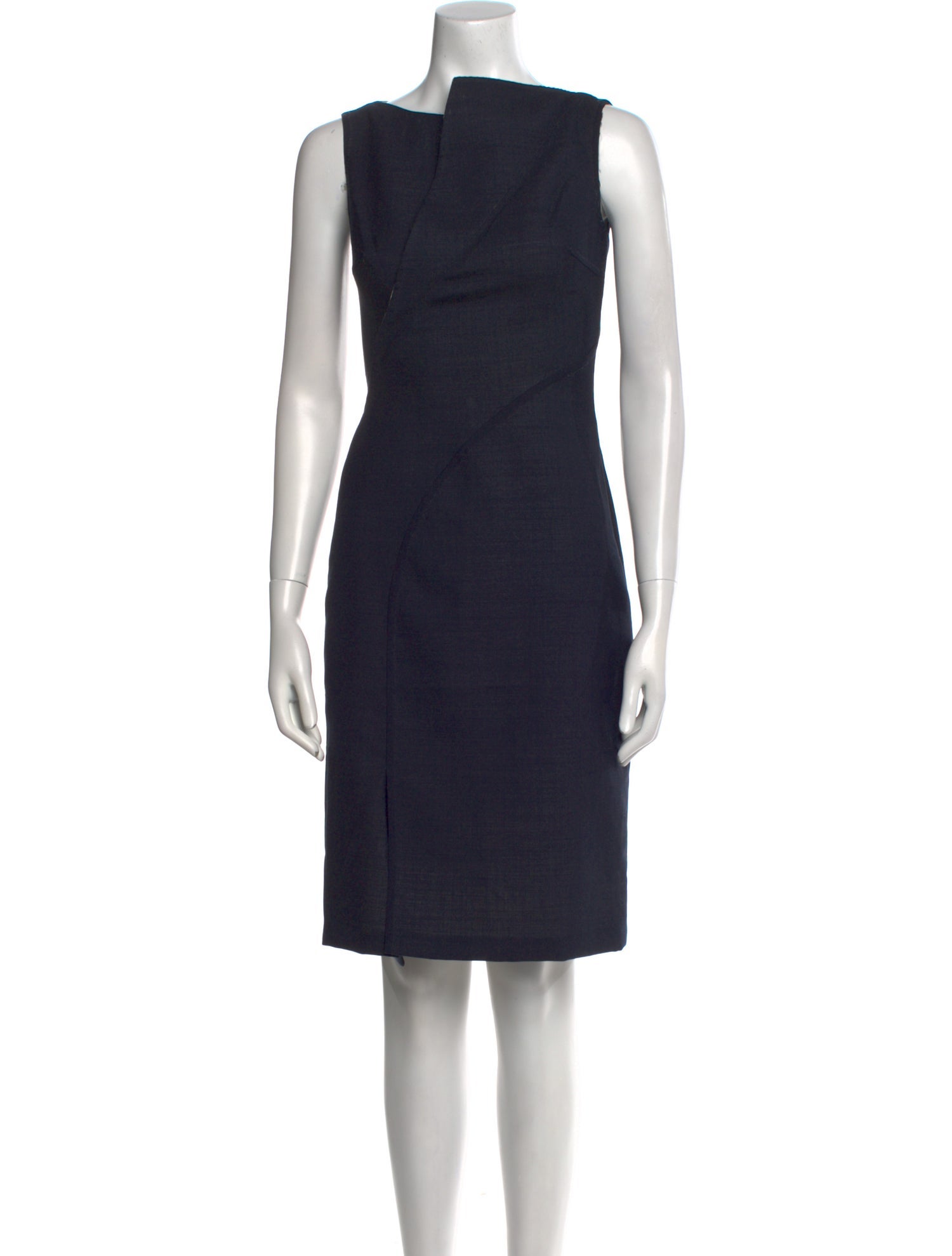 Oscar de la Renta Virgin Wool Knee-Length Dress