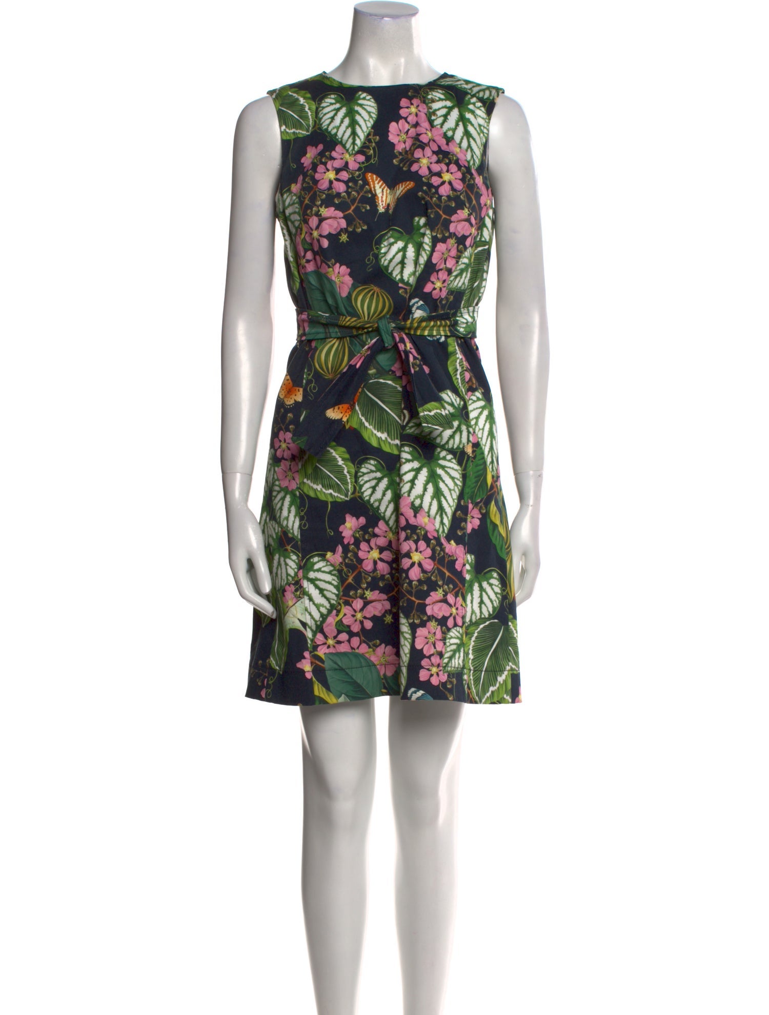 Oscar de la Renta Floral Print Mini Dress