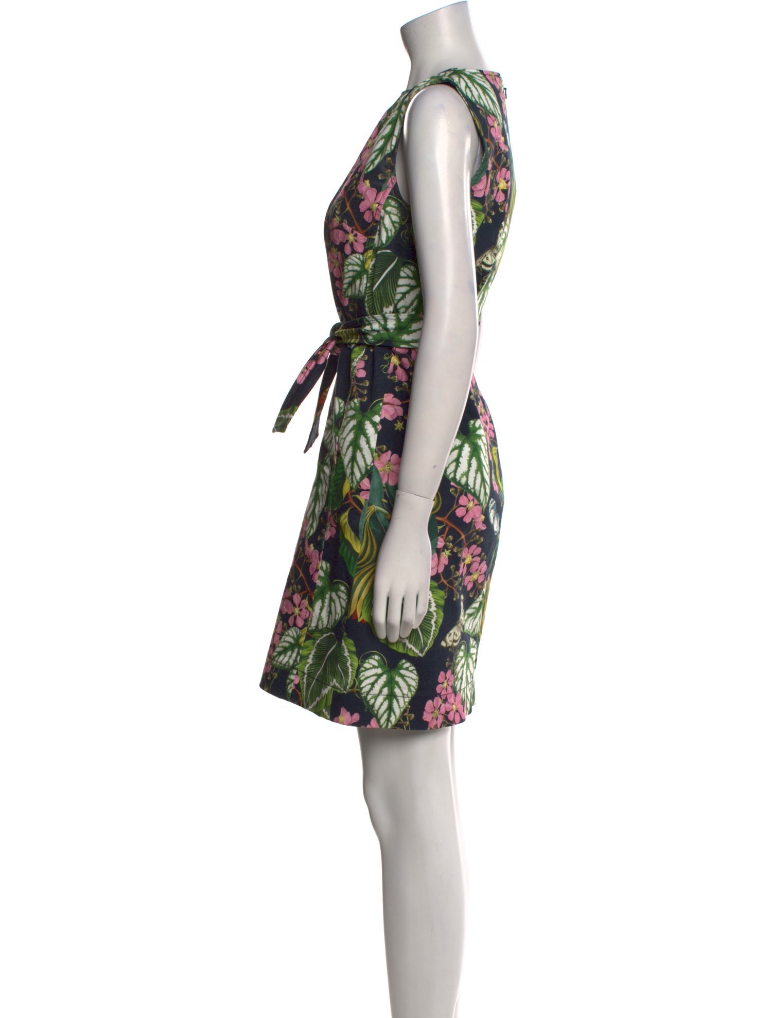 Oscar de la Renta Floral Print Mini Dress