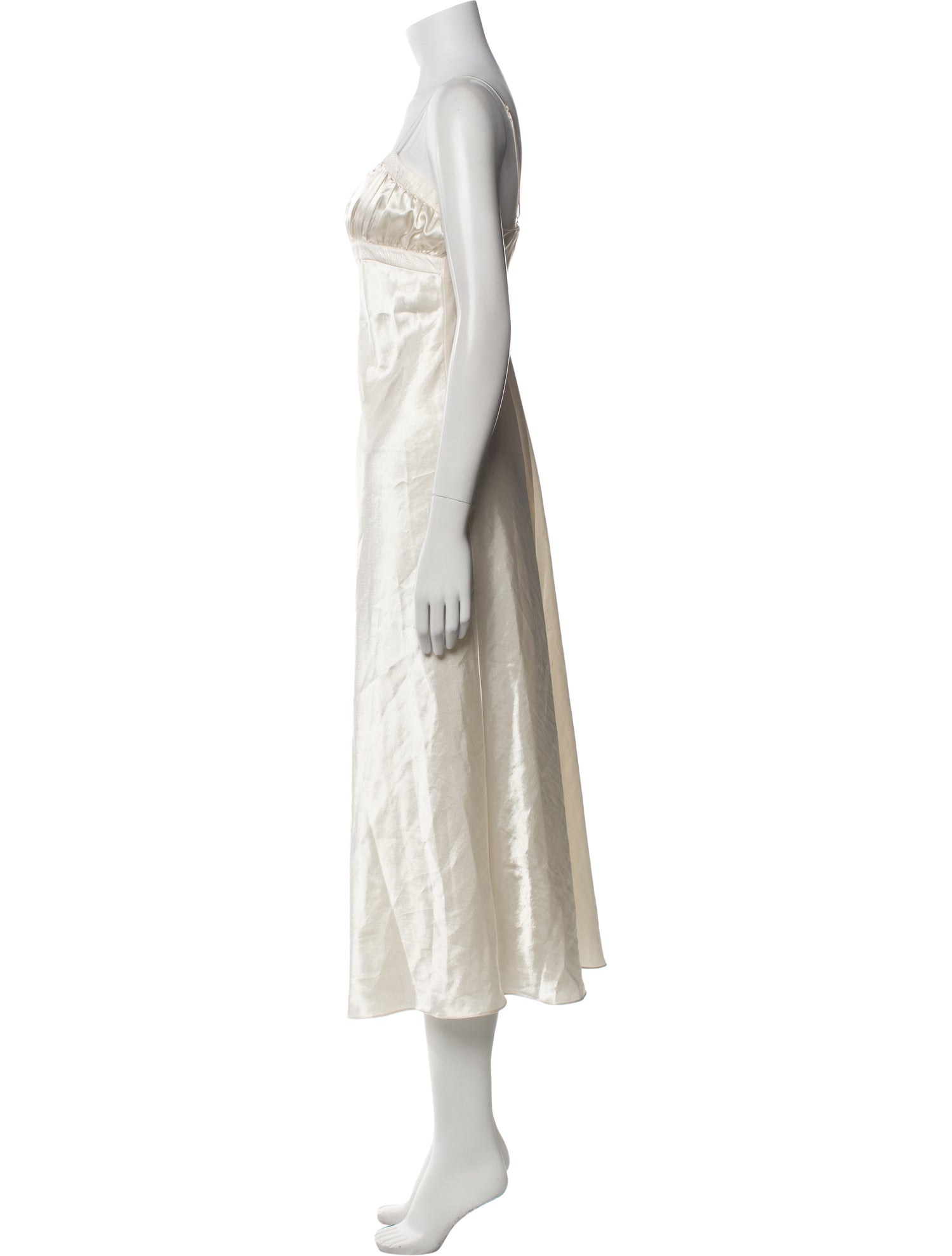 Oscar de la Renta Square Neckline Midi Length Dress