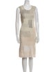 Oscar de la Renta Wool Knee-Length Dress