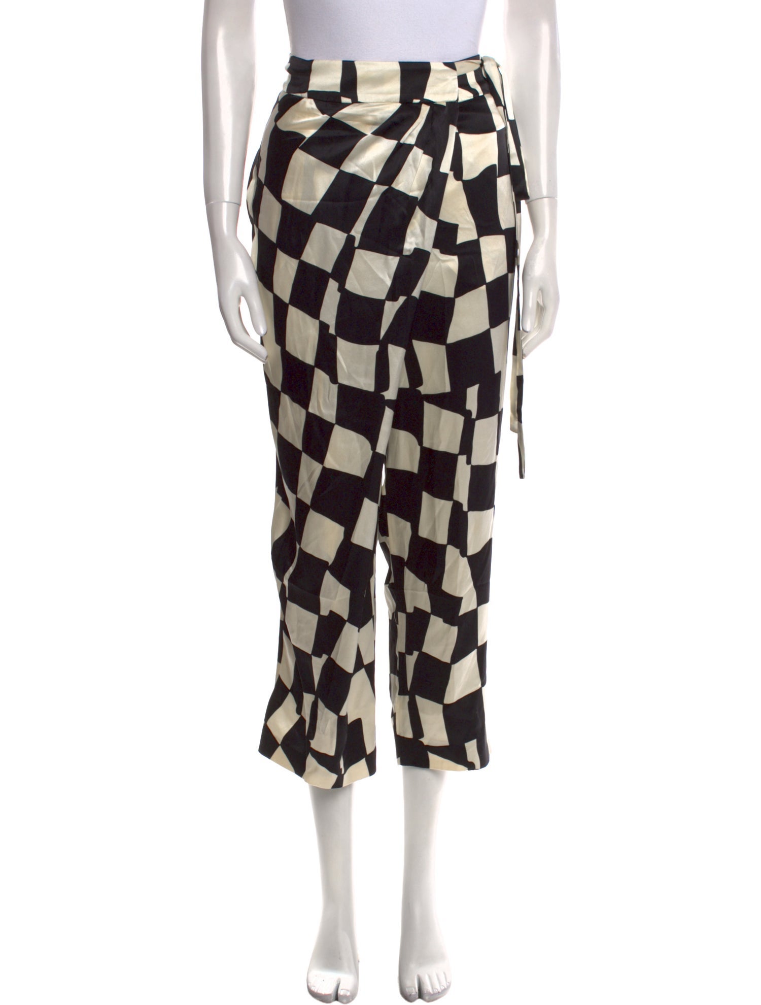 Oscar de la Renta Silk Straight Leg Pants
