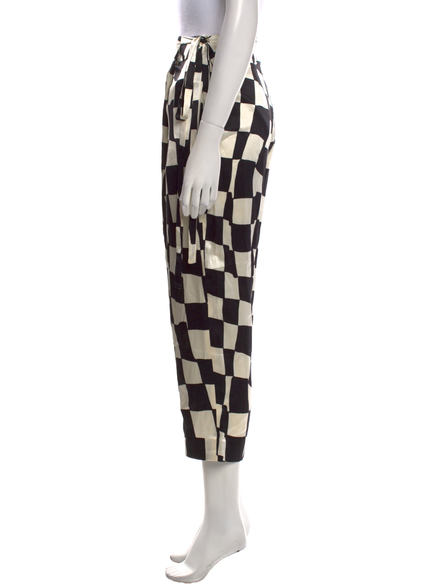 Oscar de la Renta Silk Straight Leg Pants