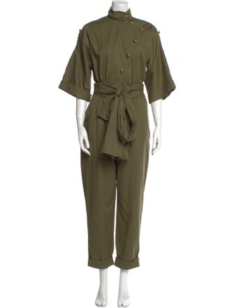 Oscar de la Renta Mock Neck Jumpsuit