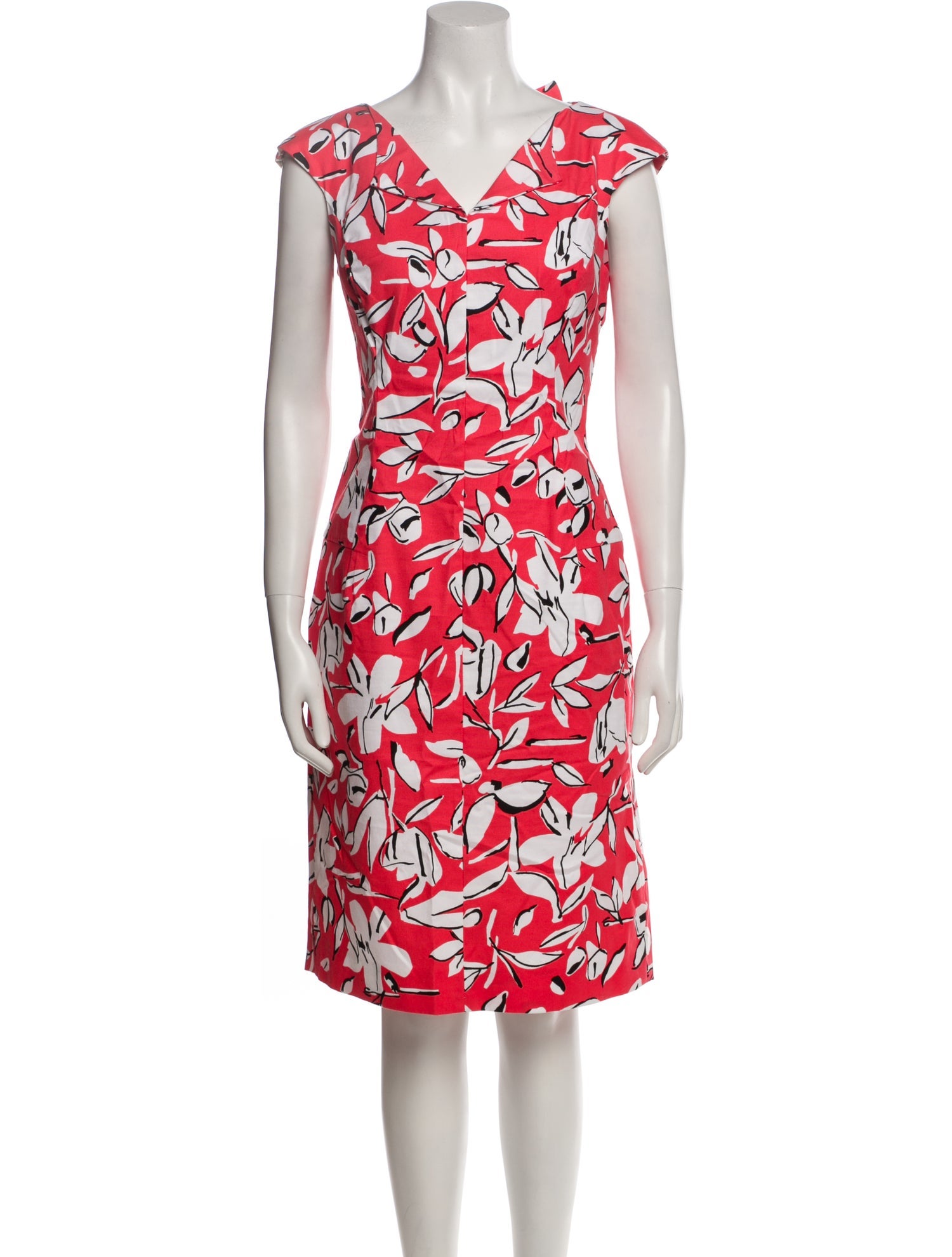 Oscar de la Renta Printed Knee-Length Dress