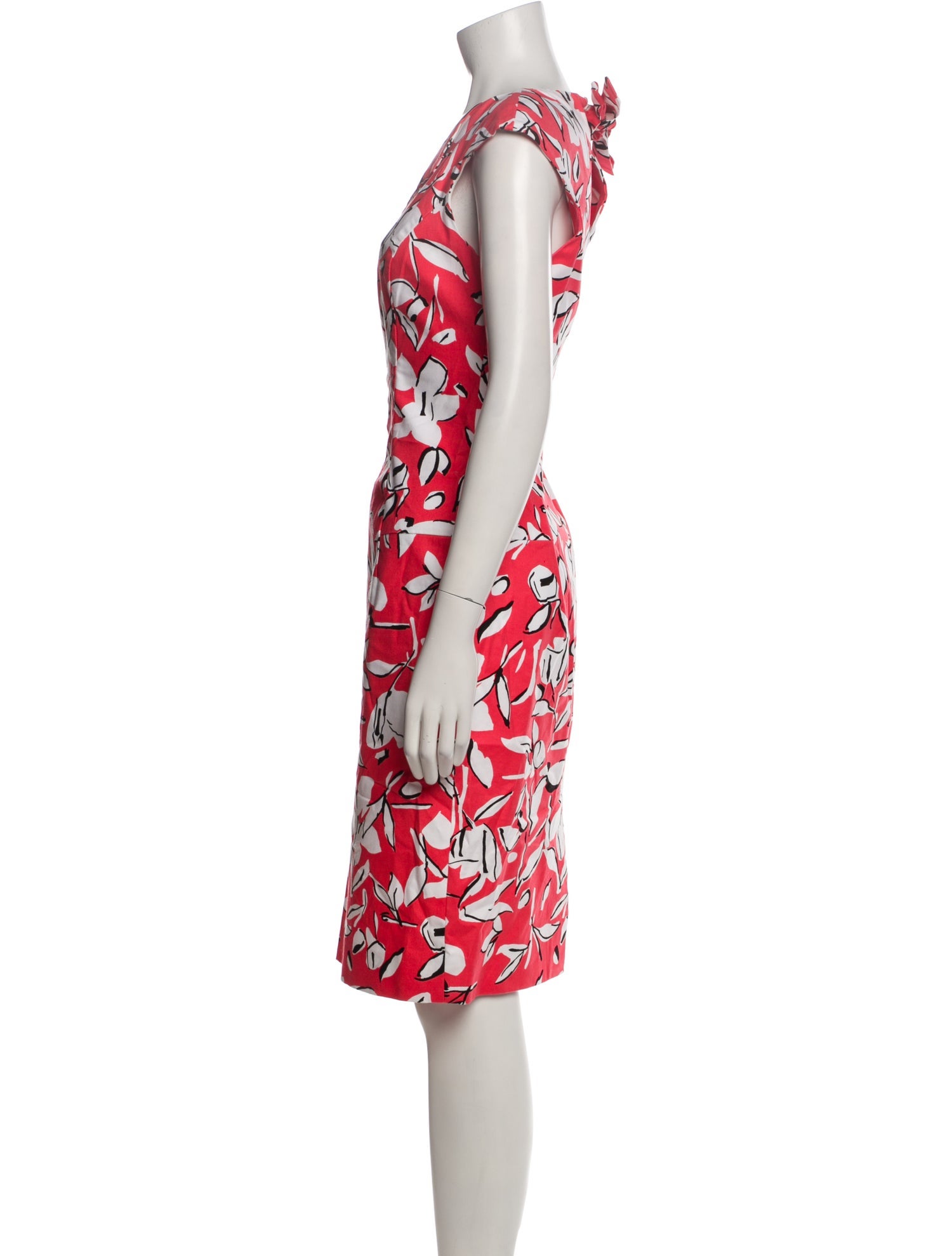Oscar de la Renta Printed Knee-Length Dress